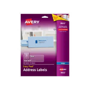 Avery Etiqueta Transparente Caja